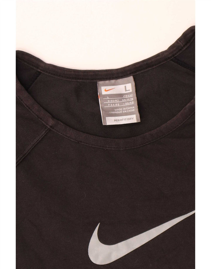 Nike grafisk T-shirt top til kvinder DK 14/16 Large Black