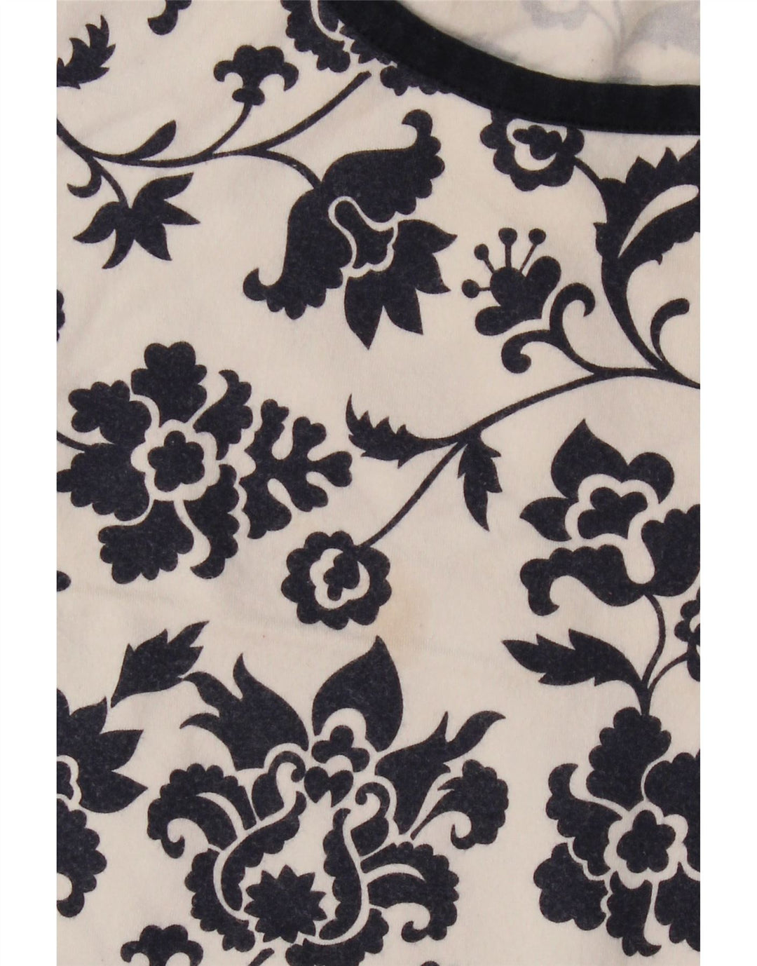 CHAPS Dame T-Shirt Top UK 18 XL Hvid Blomster Bomuld