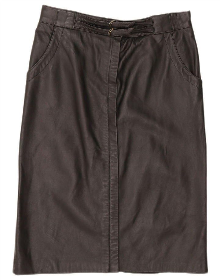 Vintage lædernederdel til kvinder W33 Large Black