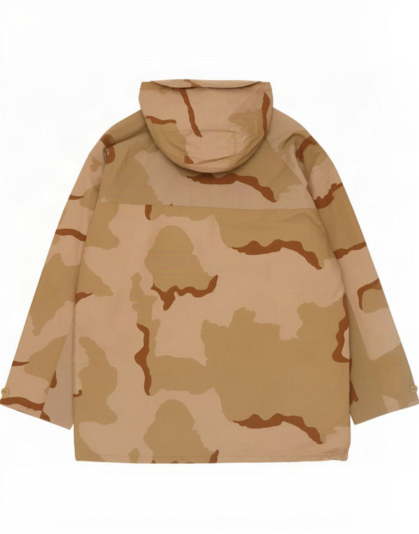 Raven Herre Regnjakke med hætte UK 40 Stor Beige Camouflage Nylon