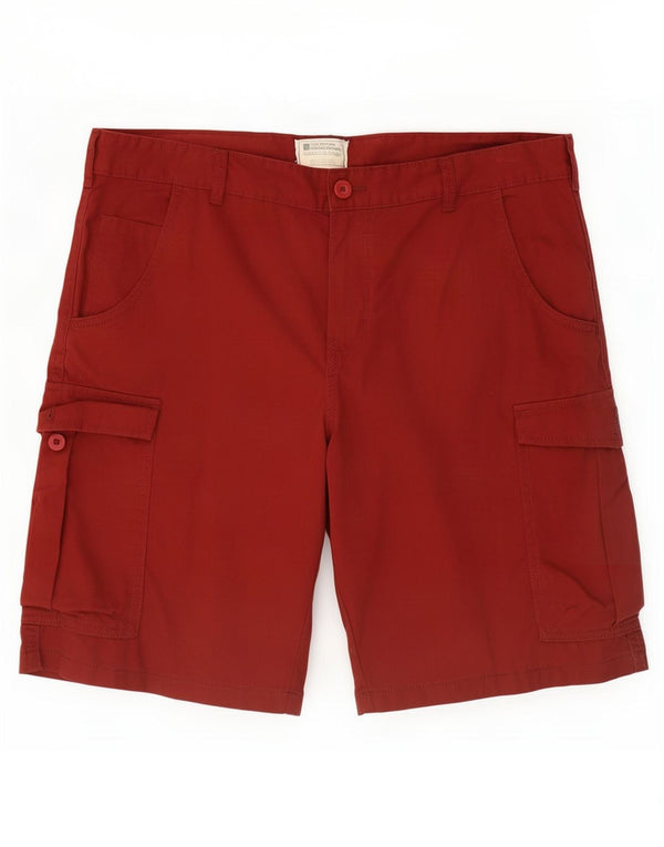 Mountain Warehouse Mens Cargo Shorts Large W34 Burgundy Cotton