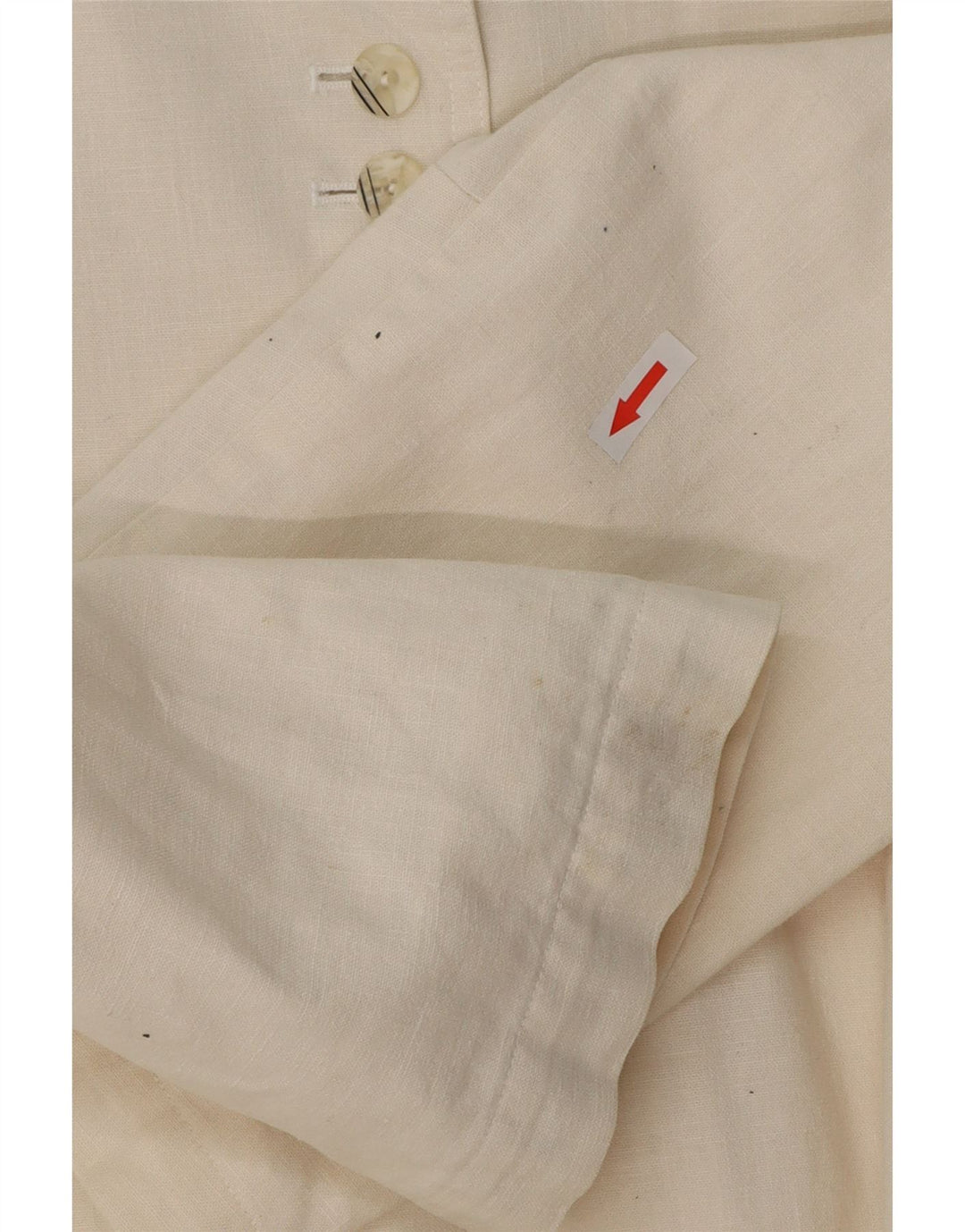 VINTAGE Dame Longline Blazer Jacket UK 14 Medium White
