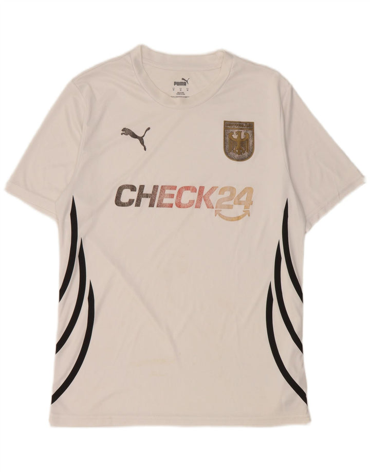 Puma Grafisk T-Shirt Top Medium Hvid Polyester til kvinder