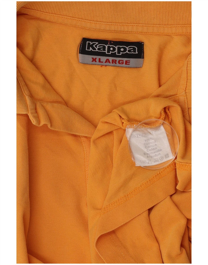 KAPPA Poloshirt til mænd XL Orange Bomuld