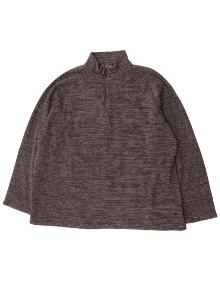 Mountain Warehouse Herre Zip Neck Fleece Jumper 4XL Grå Flecked Polyester