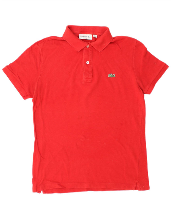 Lacoste Herre Slim Fit Polo Shirt Størrelse 3 Lille Rød Bomuld