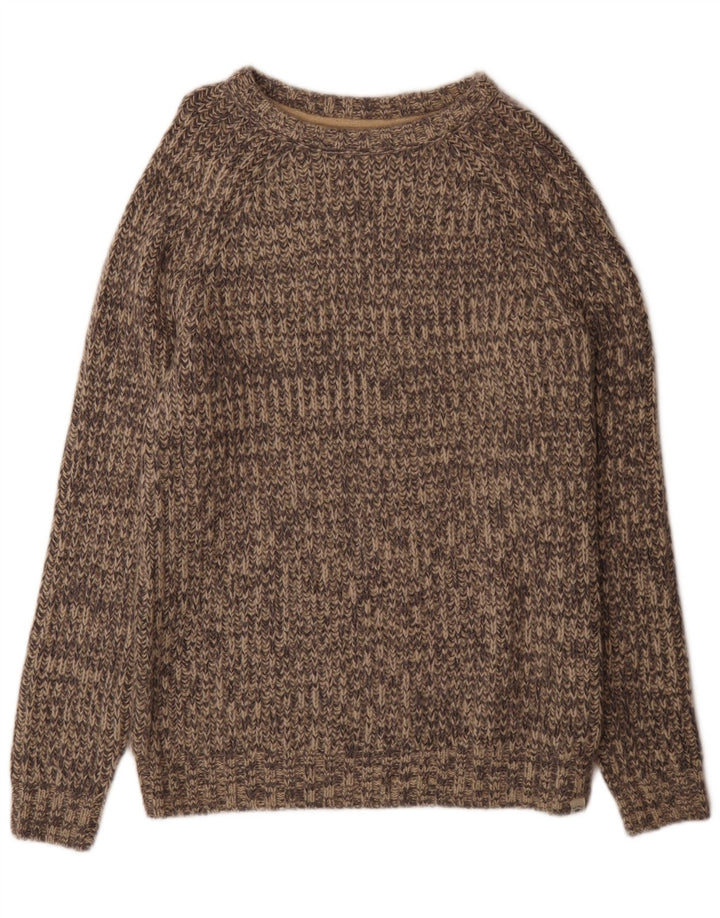 Fat Face Herre Crew Neck Jumper Sweater Medium Grey Flecked Acryl
