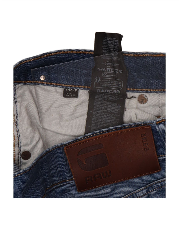 G-STAR Mens Slim Jeans W34 L36 Blue Cotton