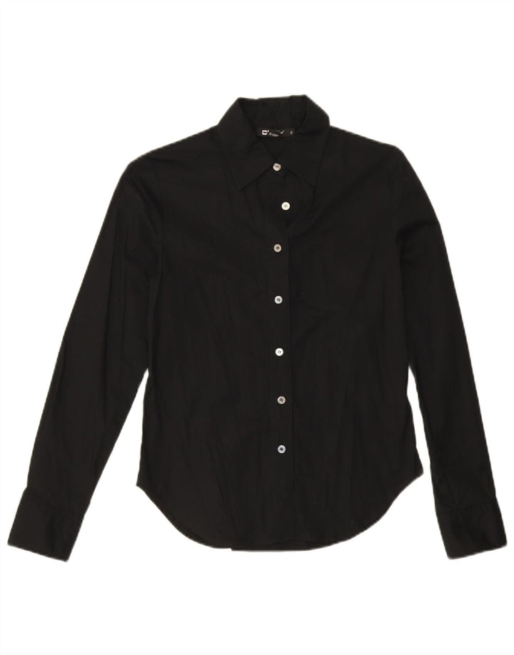 Dkny Dameskjorte US 2 XS Sort Bomuld