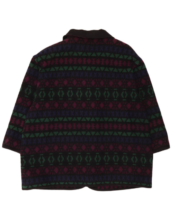 Vintage Womens Overcoat UK 26 5XL Multicoloured Geometric Wool