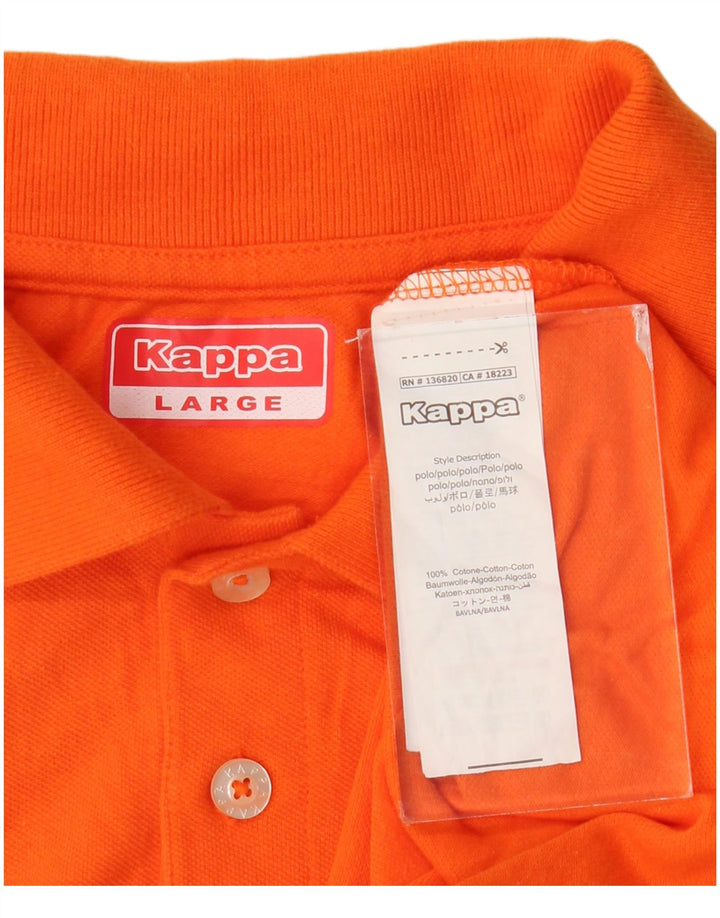 Kappa herre poloskjorte stor orange bomuld