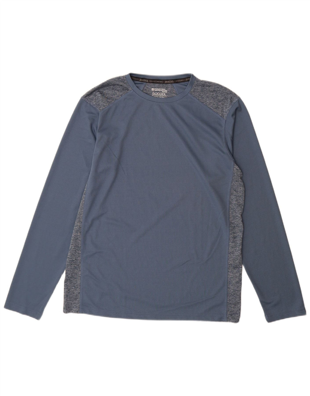 Mountain Warehouse Herre Top Langærmet Medium Blue Colourblock Polyester