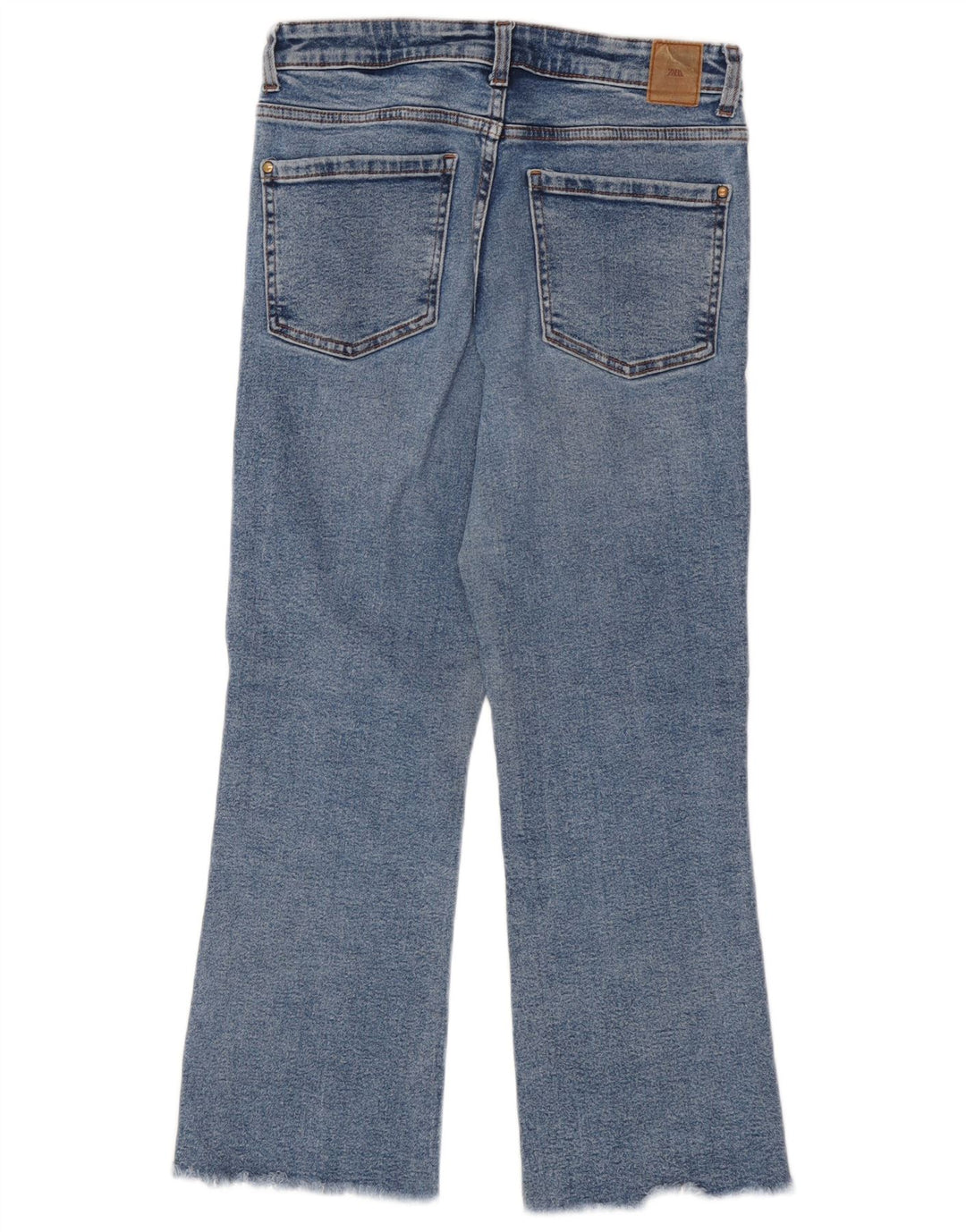 Zara Dame Bootcut Jeans EU 38 Small W28 L25 Blå Bomuld