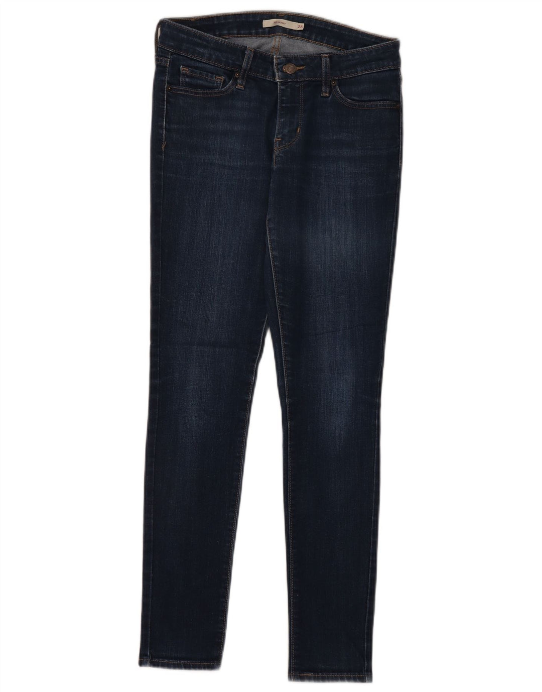 LEVI'S Dame 711 Skinny Jeans W26 L30 Blå Bomuld