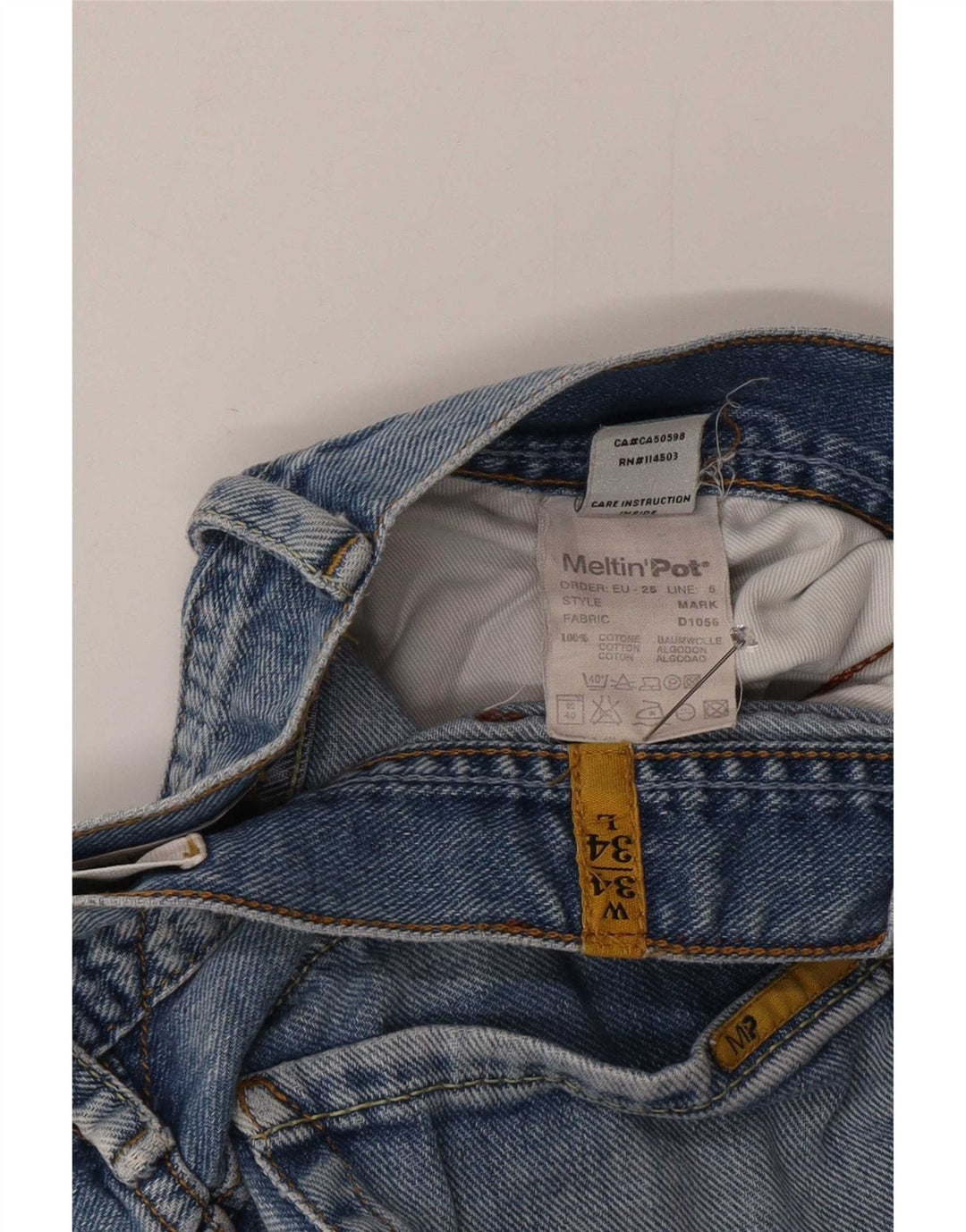 Meltin' Pot Herre Mark Straight Jeans W34 L34 Blå Bomuld