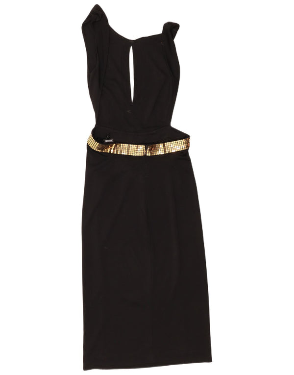 Just Cavalli Womens Cut Out Ærmeløs Bodycon Dress IT 44 Medium Black