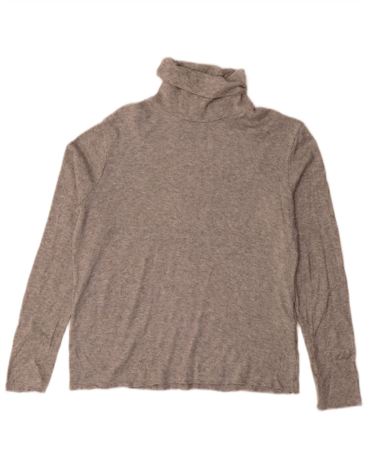 Zara Dame Rullehals Sweater UK 16 Stor Grå