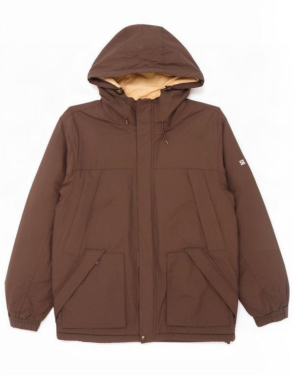 Slam Herre hættepolstret jakke UK 42 XL Brun nylon