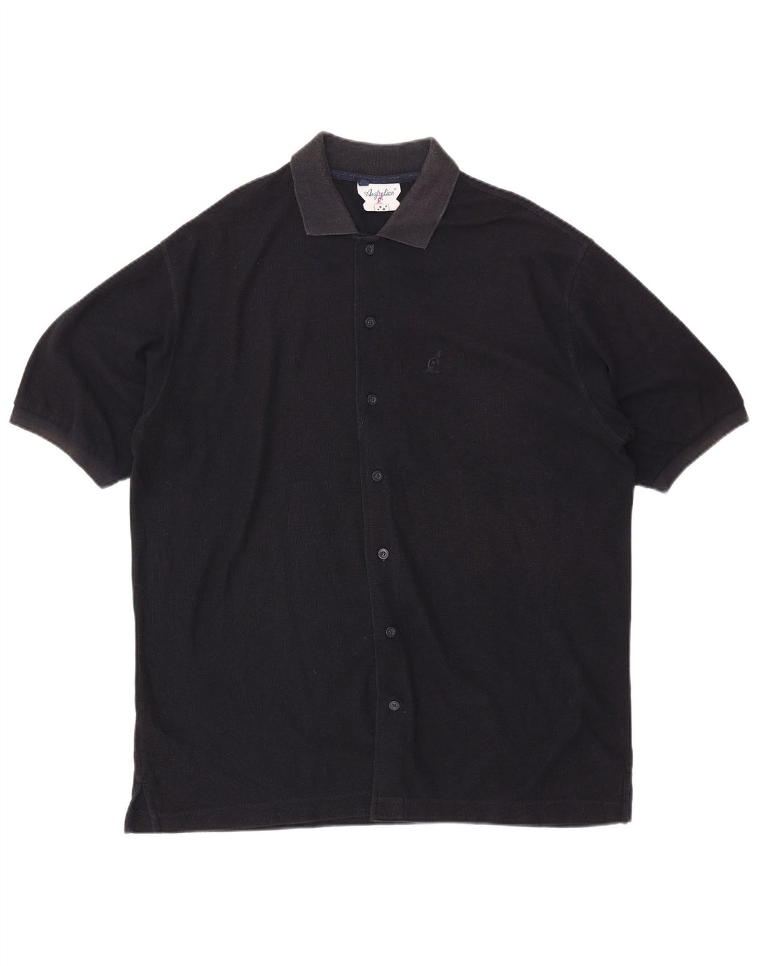 AUSTRALIAN L'ALPINA Kortærmet Herreskjorte IT 54 XL Navyblå Bomuld