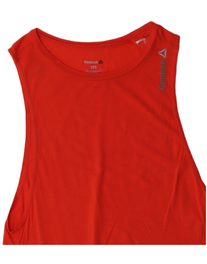 REEBOK Dame Grafisk Vest Top UK 0/2 2XS Orange