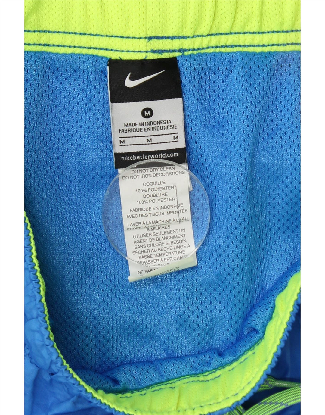 Nike Herre Sportshorts Medium Blue Geometric Polyester
