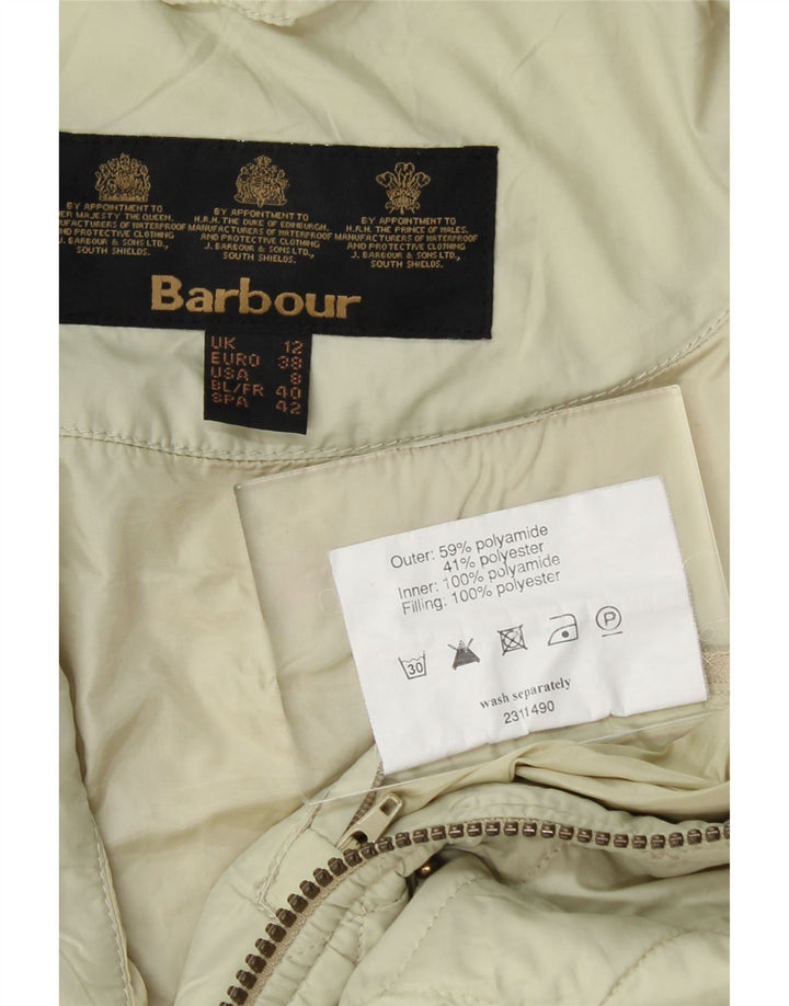 BARBOUR Womens Quilted Jacket UK 12 Medium  Green Polyamide Vintage Barbour and Second-Hand Barbour from Messina Hembry 