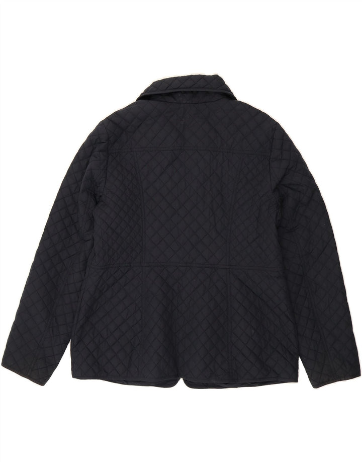MICHAEL KORS Womens Quilted Jacket UK 18 XL Navy Blue Polyester Vintage Michael Kors and Second-Hand Michael Kors from Messina Hembry 