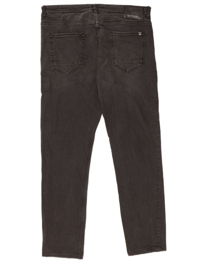 Zara Herre Slim Jeans EU 46 XL W36 L30 Sort