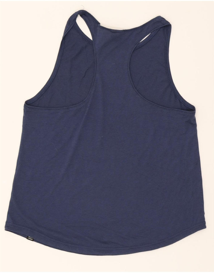 ADIDAS Womens Graphic Vest Top UK 16/18 Large Navy Blue Polyester Vintage Adidas and Second-Hand Adidas from Messina Hembry 