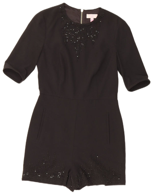 Ted Baker Dame Playsuit Størrelse 1 XS Sort Polyester