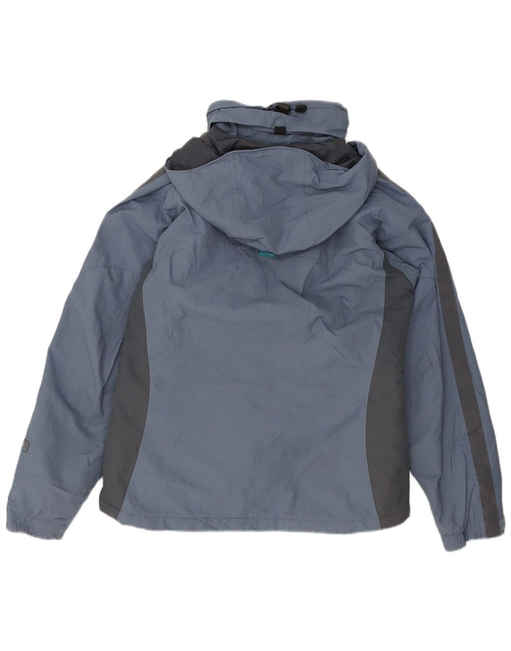 Columbia vindjakkejakke med hætte til kvinder UK 14 Medium Blue Colourblock