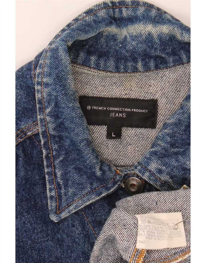 French Connection Dame denimjakke UK 16 Large Blue Cotton