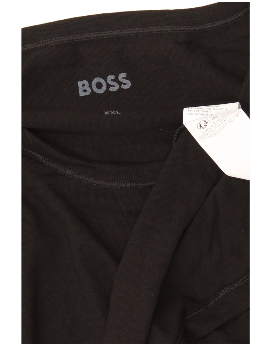 HUGO BOSS Herre Top Langærmet 2XL Sort Bomuld