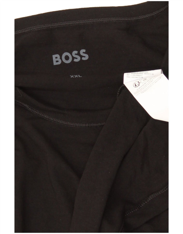 HUGO BOSS Herre Top Langærmet 2XL Sort Bomuld