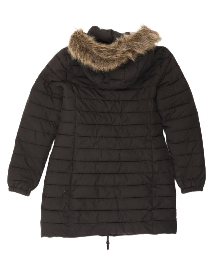 Superdry Polstret hættejakke til kvinder UK 12 Medium Sort Polyester