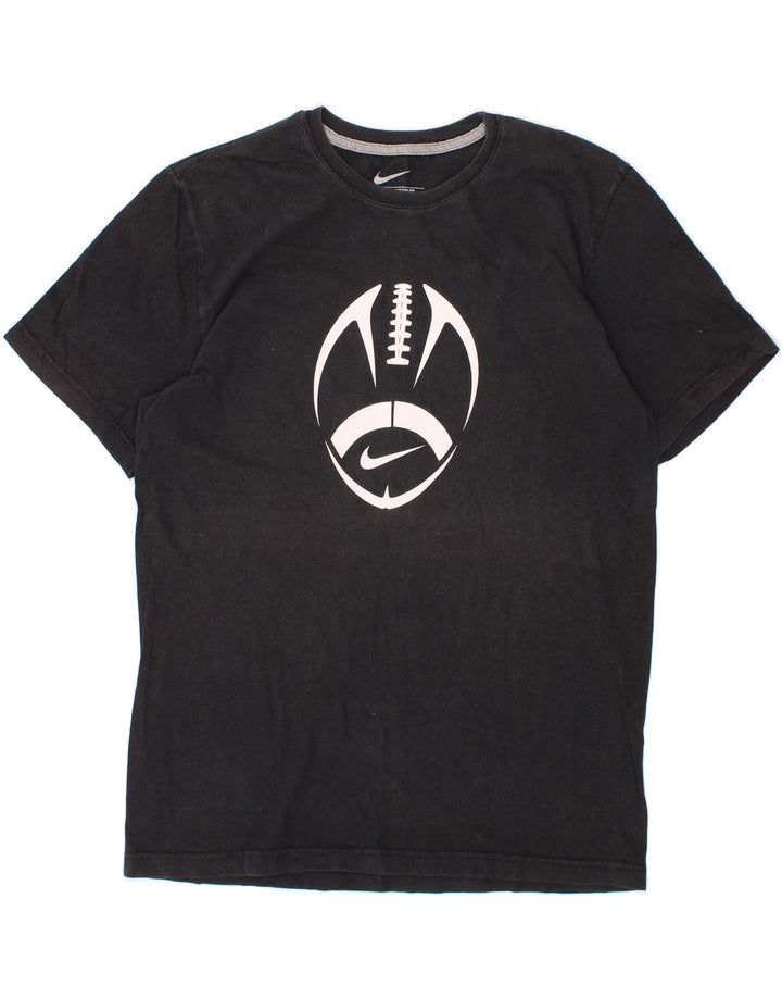 NIKE Mens Standard Fit Graphic T-Shirt Top Large Black Vintage Nike and Second-Hand Nike from Messina Hembry 