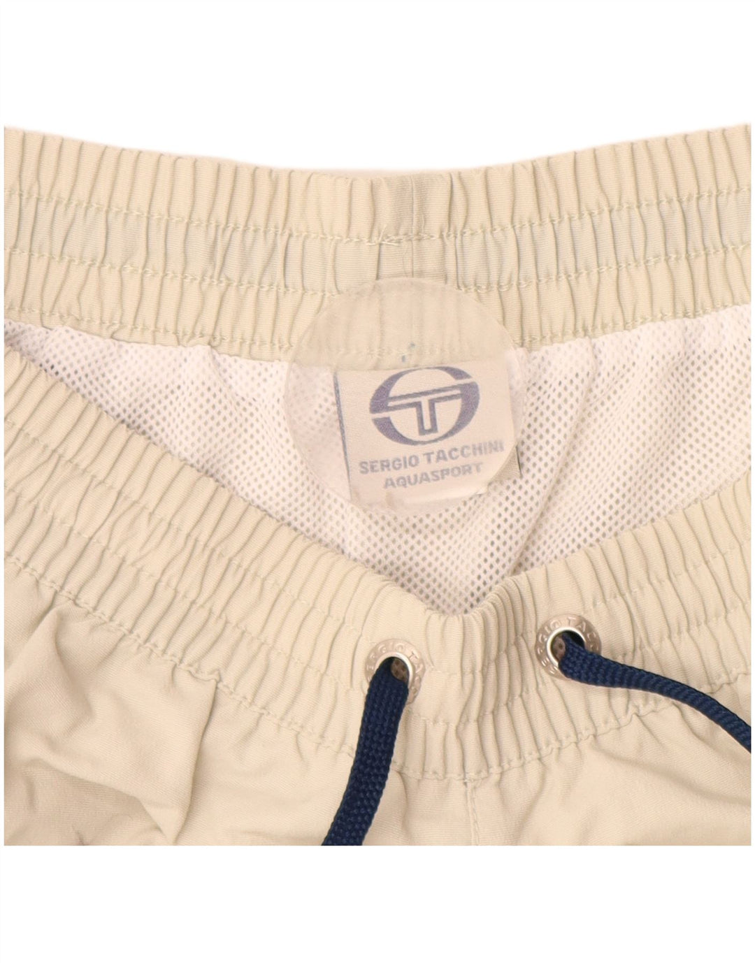 Sergio Tacchini Herre grafiske svømmeshorts XL Beige Colourblock