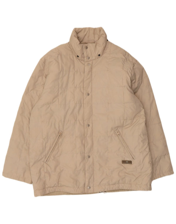 Sergio Tacchini Herre polstret jakke UK 40 Large Beige Polyester
