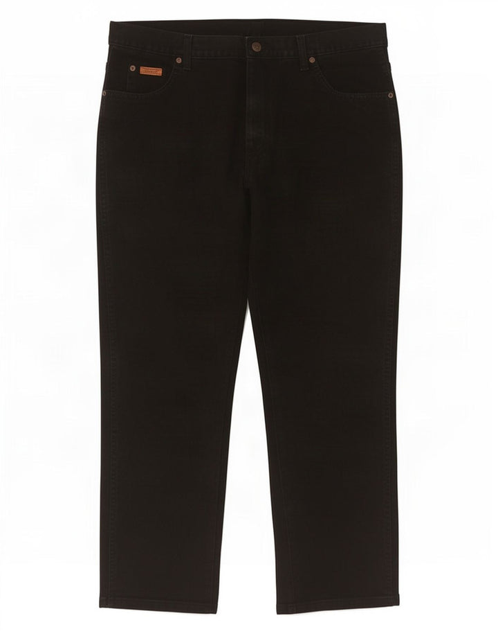 Wrangler Straight Jeans til mænd W38 L29 sort bomuld