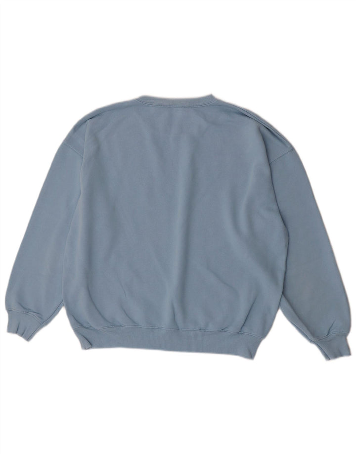 Zara Graphic Sweatshirt Jumper UK 14 Medium Blue Bomuld