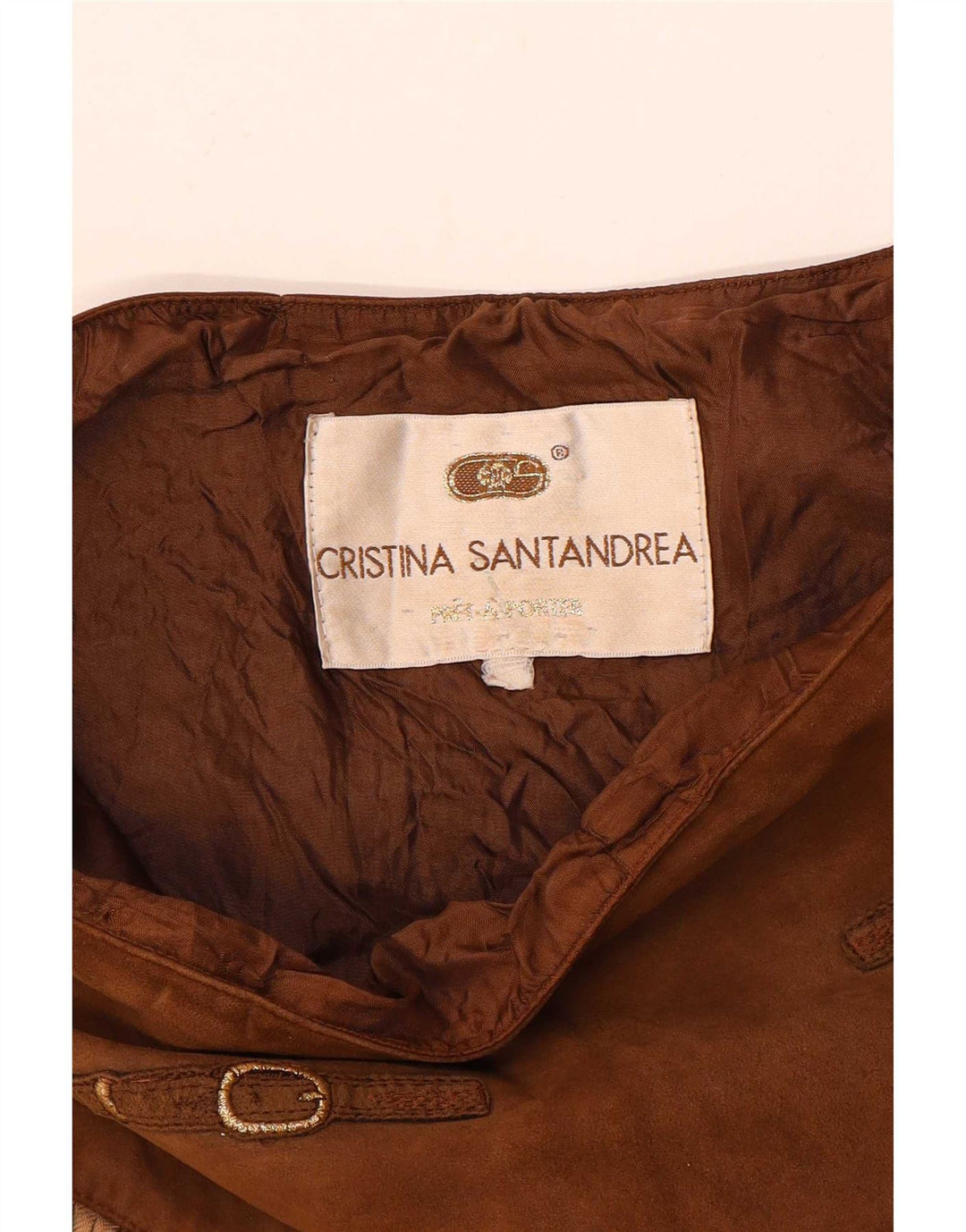Cristina Santandrea Kvinder abstrakt mønster Flared nederdel Medium W28 Brun
