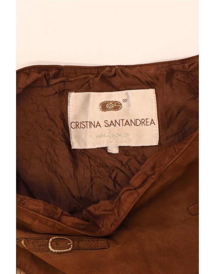 Cristina Santandrea Kvinder abstrakt mønster Flared nederdel Medium W28 Brun