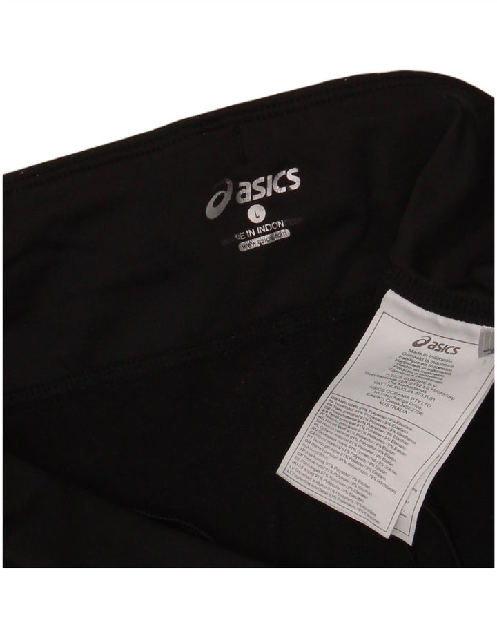 Asics Womens Leggings UK 14 Large Black Polyester Sports