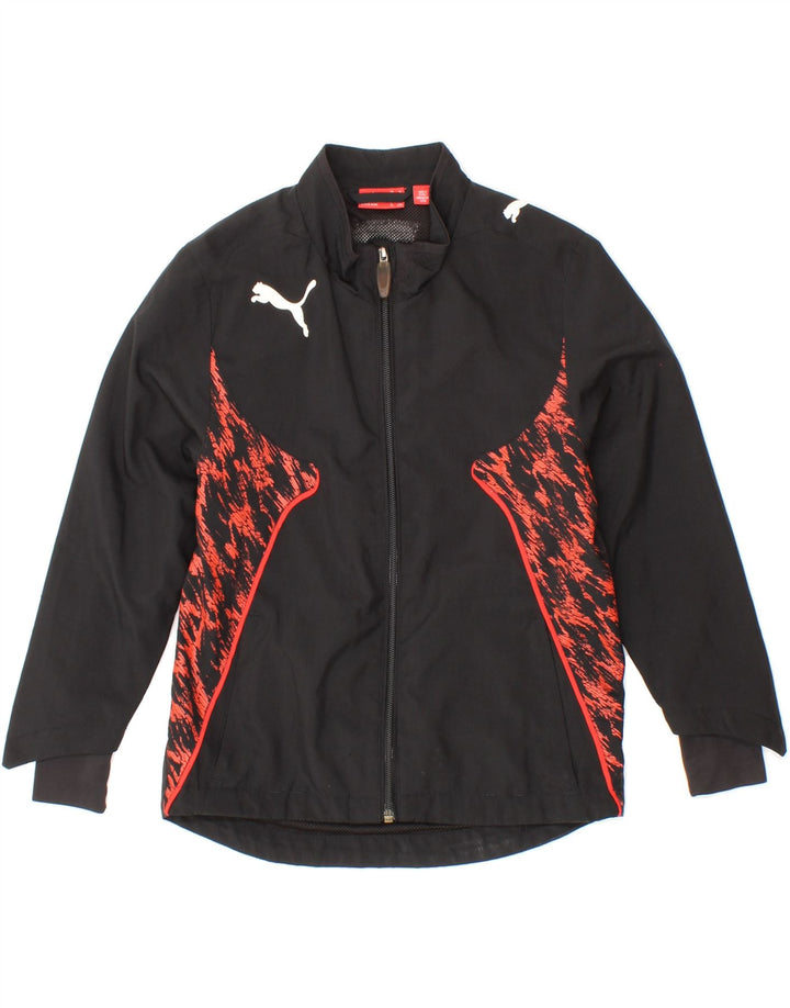 PUMA Boys Tracksuit Top Jacket 7-8 Years Small  Black Colourblock Vintage Puma and Second-Hand Puma from Messina Hembry 