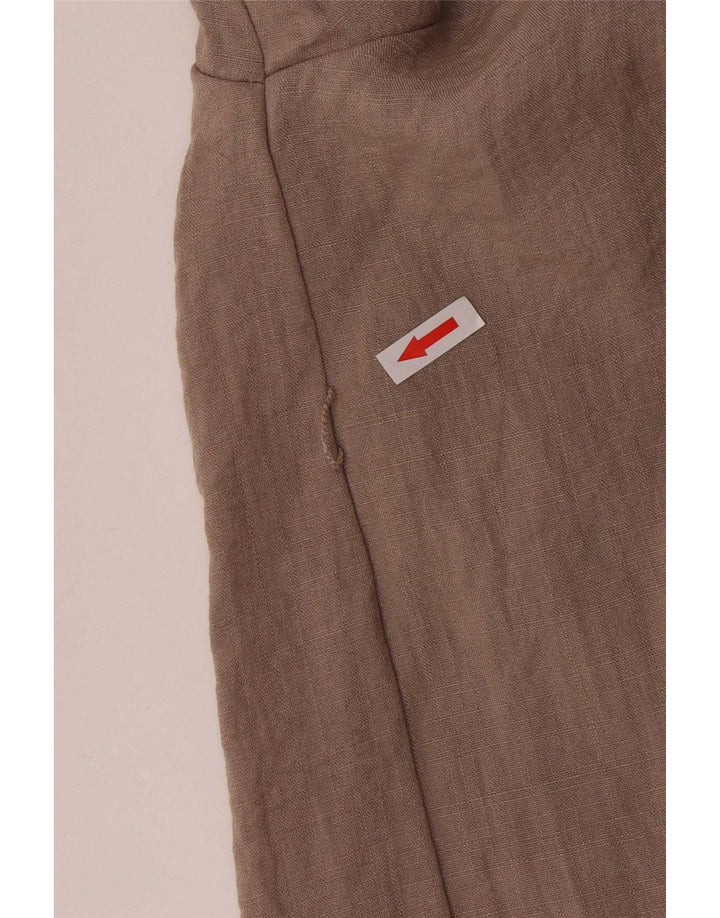 Zara Womens Open Blazer Jacket UK 14 Medium Brown Viscose