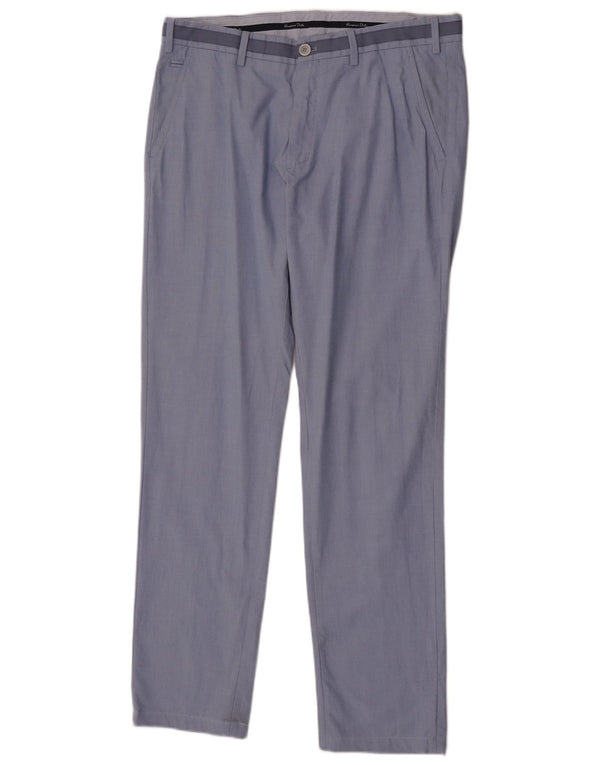 Massimo Dutti Herre Casual Fit Slim Chino Bukser EU 44 Large W34 L32 Blå