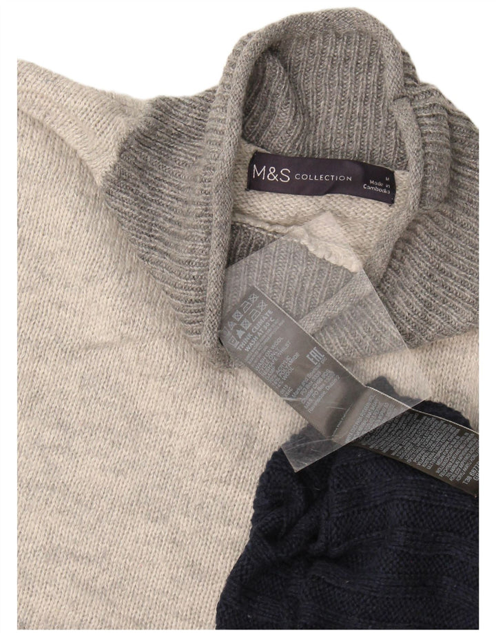 Marks & Spencer Dame Turtle Neck Jumper Sweater UK 14 Medium Navy Blue