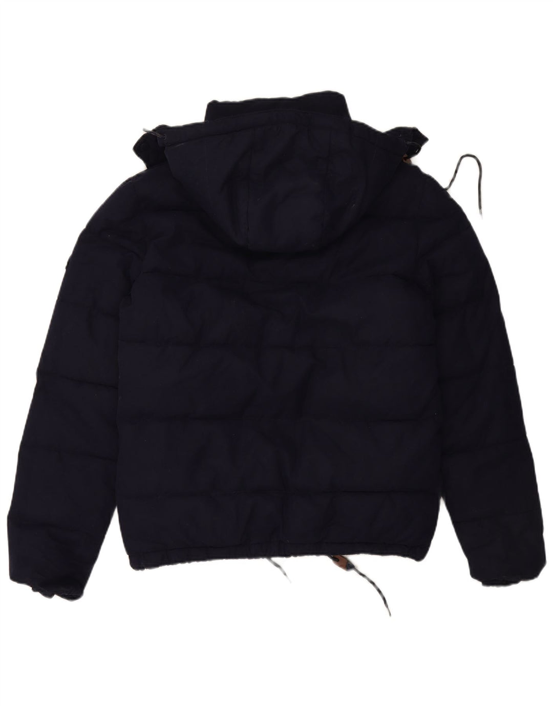 Superdry Polstret jakke med hætte til mænd UK 38 Mellem marineblå polyester