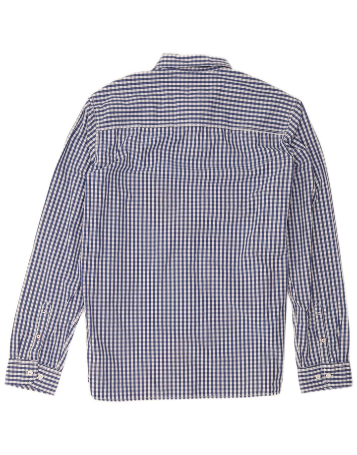 Fat Face Herreskjorte Stor Blå Gingham Bomuld