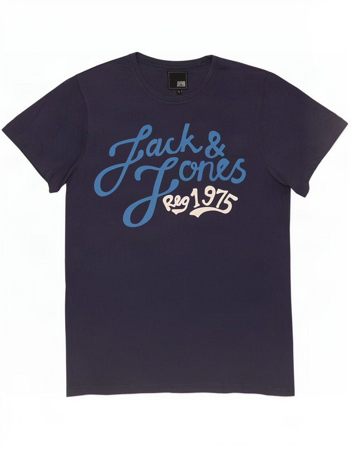 Jack & Jones grafisk t-shirt til mænd, lille marineblå